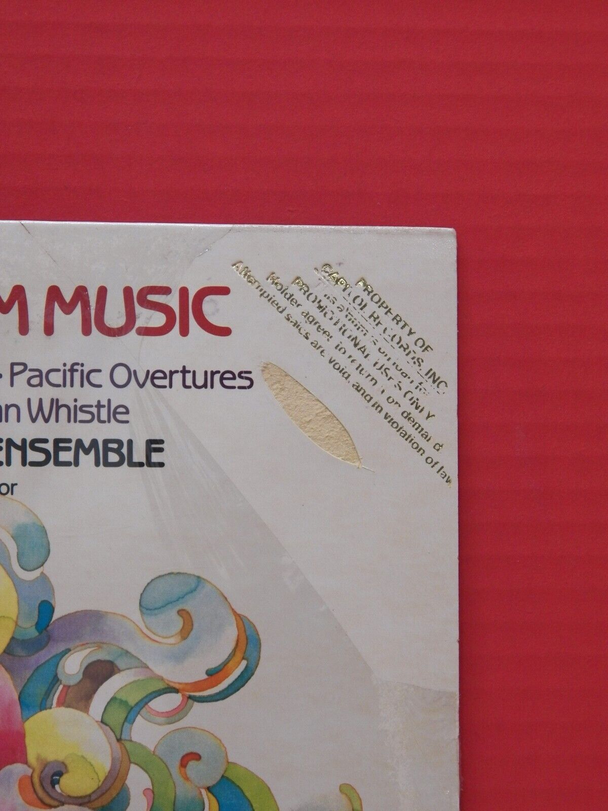 Sealed 12" LP Los Angeles Vocal Arts Ensemble A Little Sondheim Music 1984 Angel Sealed 12" LP Los Angeles Vocal Arts Ensemble A Little Sondheim Music 1984 Angel