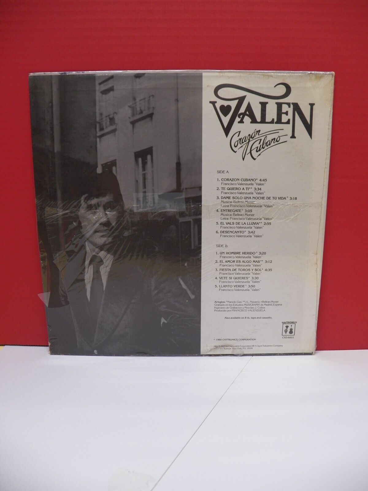 Sealed 12" LP Valen Corazon Cubano 1980 Caytronics CYZ-6001 Sealed 12" LP Valen Corazon Cubano 1980 Caytronics CYZ-6001