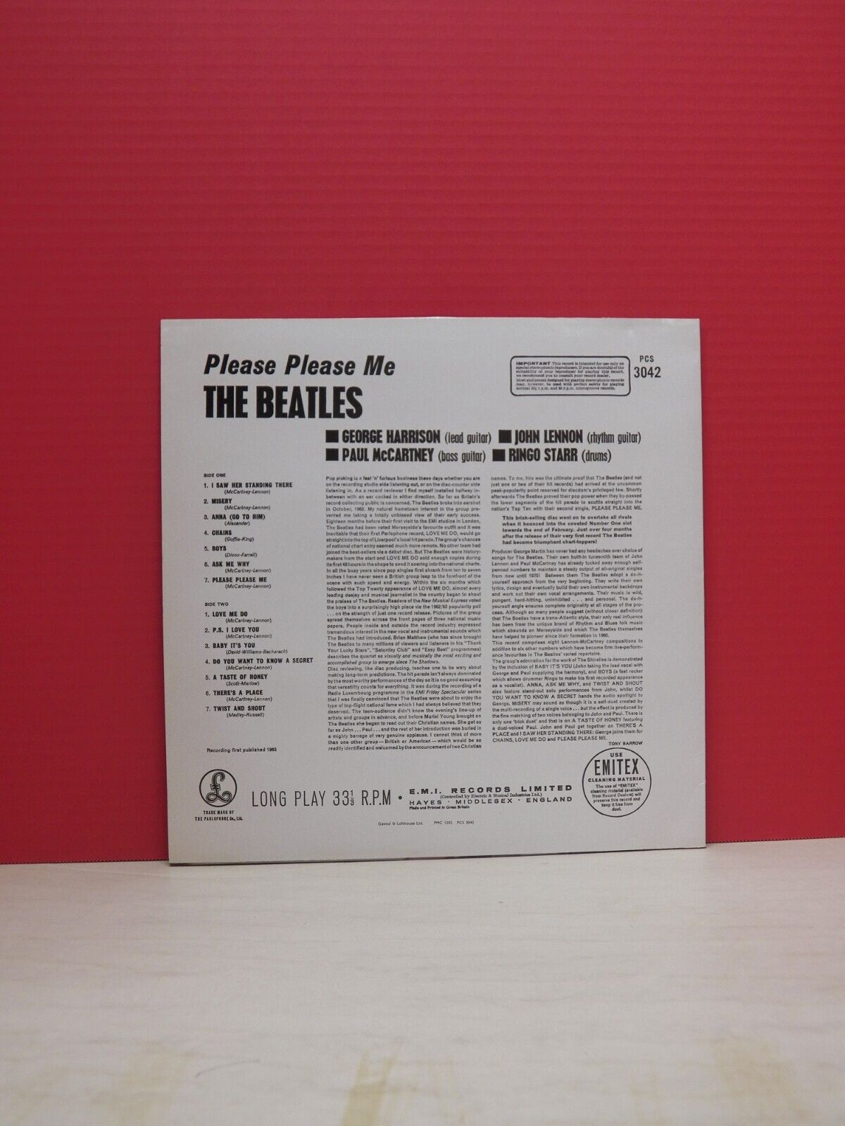 12" LP M- The Beatles Please Please Me 1985 Parlophone UK Import Reissue 12" LP M- The Beatles Please Please Me 1985 Parlophone UK Import Reissue
