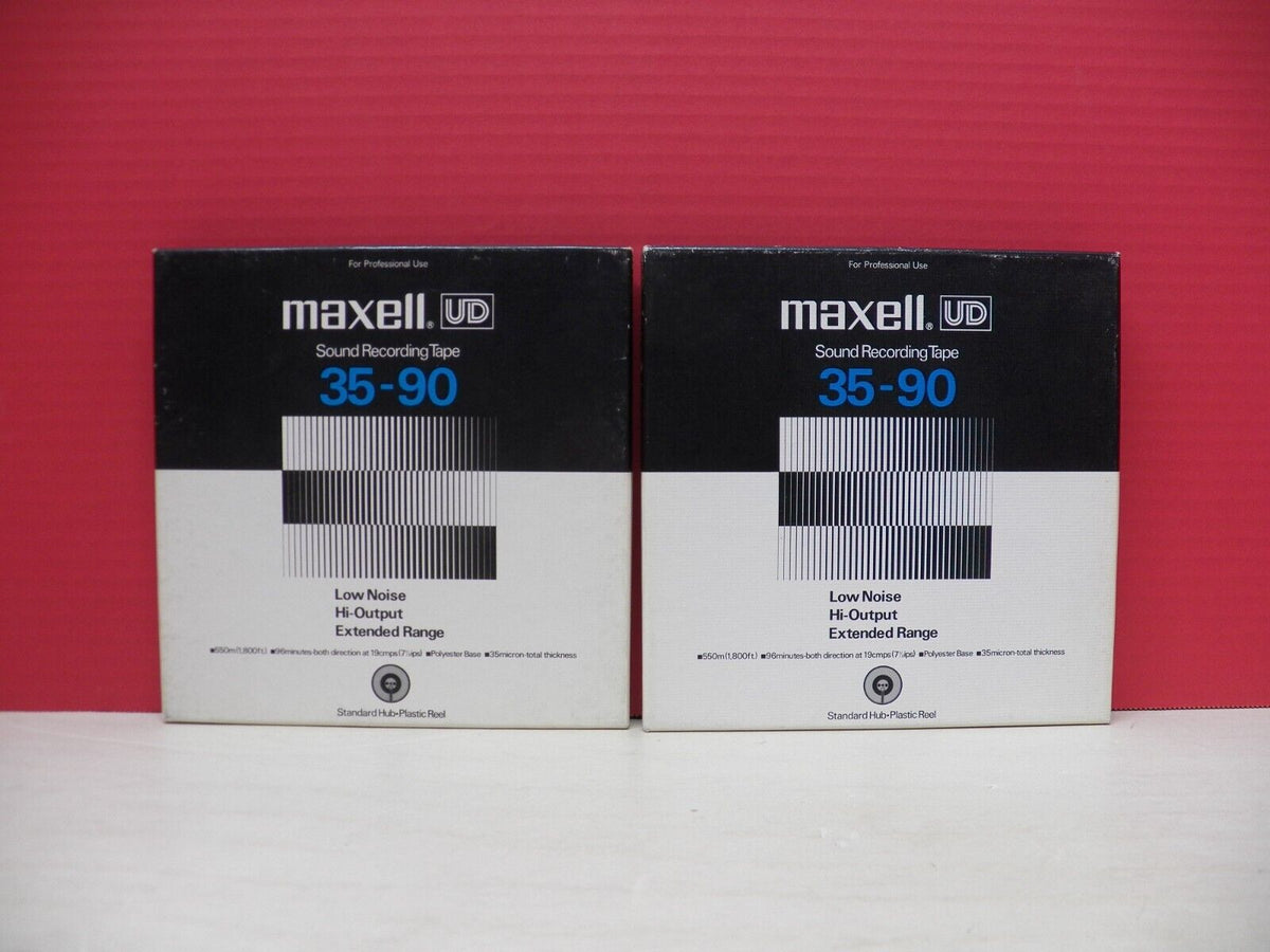 Used Set of 2 Maxell UD Professional Use Sound Recording Tapes 35-90 Used Set of 2 Maxell UD Professional Use Sound Recording Tapes 35-90