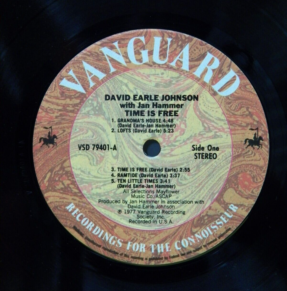 12" LP NM David Earle Johnson w/ Jan Hammer Time Is Free 1977 Vanguard Promo 12" LP NM David Earle Johnson w/ Jan Hammer Time Is Free 1977 Vanguard Promo