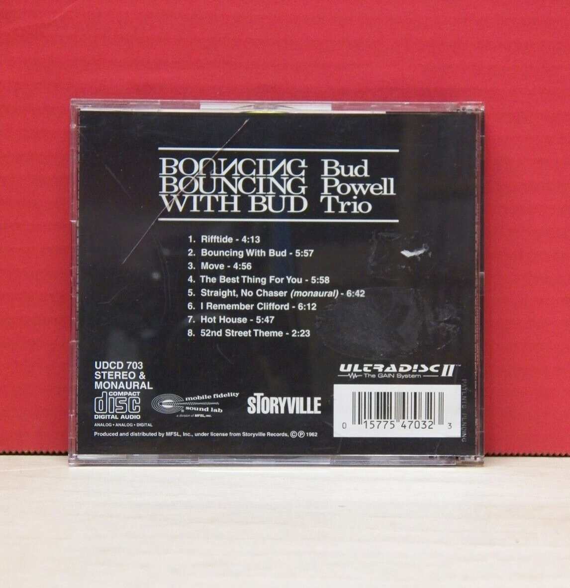 CD Bud Powell Trio Bouncing With Bud 1997 Mobile Fidelity Sound Lab Reissue CD Bud Powell Trio Bouncing With Bud 1997 Mobile Fidelity Sound Lab Reissue
