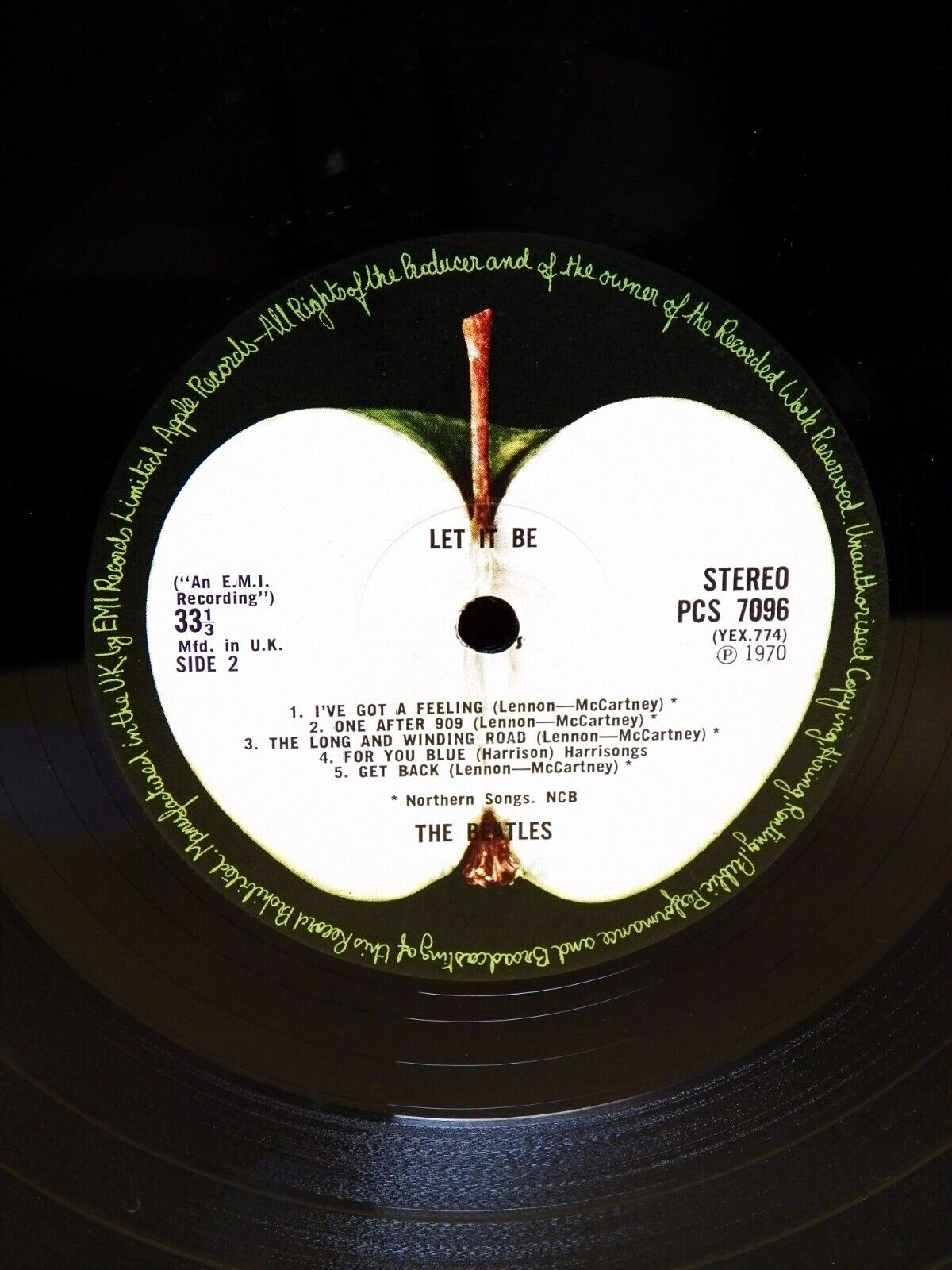12" LP VG++/EX The Beatles Let It Be 1970 Parlophone UK Export Issue PCS 7096 12" LP VG++/EX The Beatles Let It Be 1970 Parlophone UK Export Issue PCS 7096