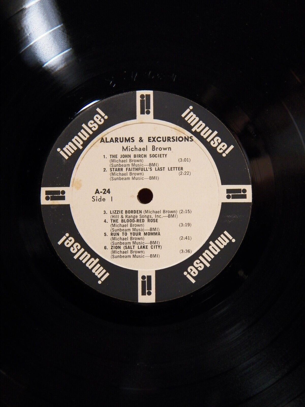12" LP VG++/EX Michael Brown Alarums & Excursions 1963 Impulse! Mono Promo A-24 12" LP VG++/EX Michael Brown Alarums & Excursions 1963 Impulse! Mono Promo A-24