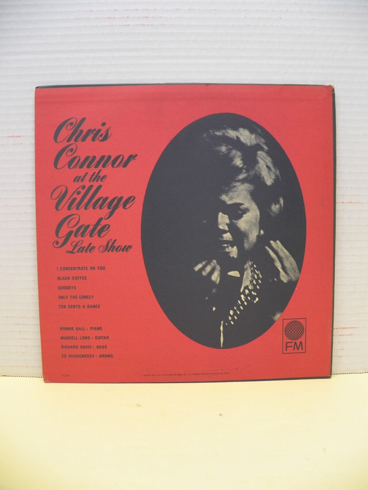12" LP EX Chris Connor At The Village Gate 1977 FM Reissue Japan Import Promo 12" LP EX Chris Connor At The Village Gate 1977 FM Reissue Japan Import Promo