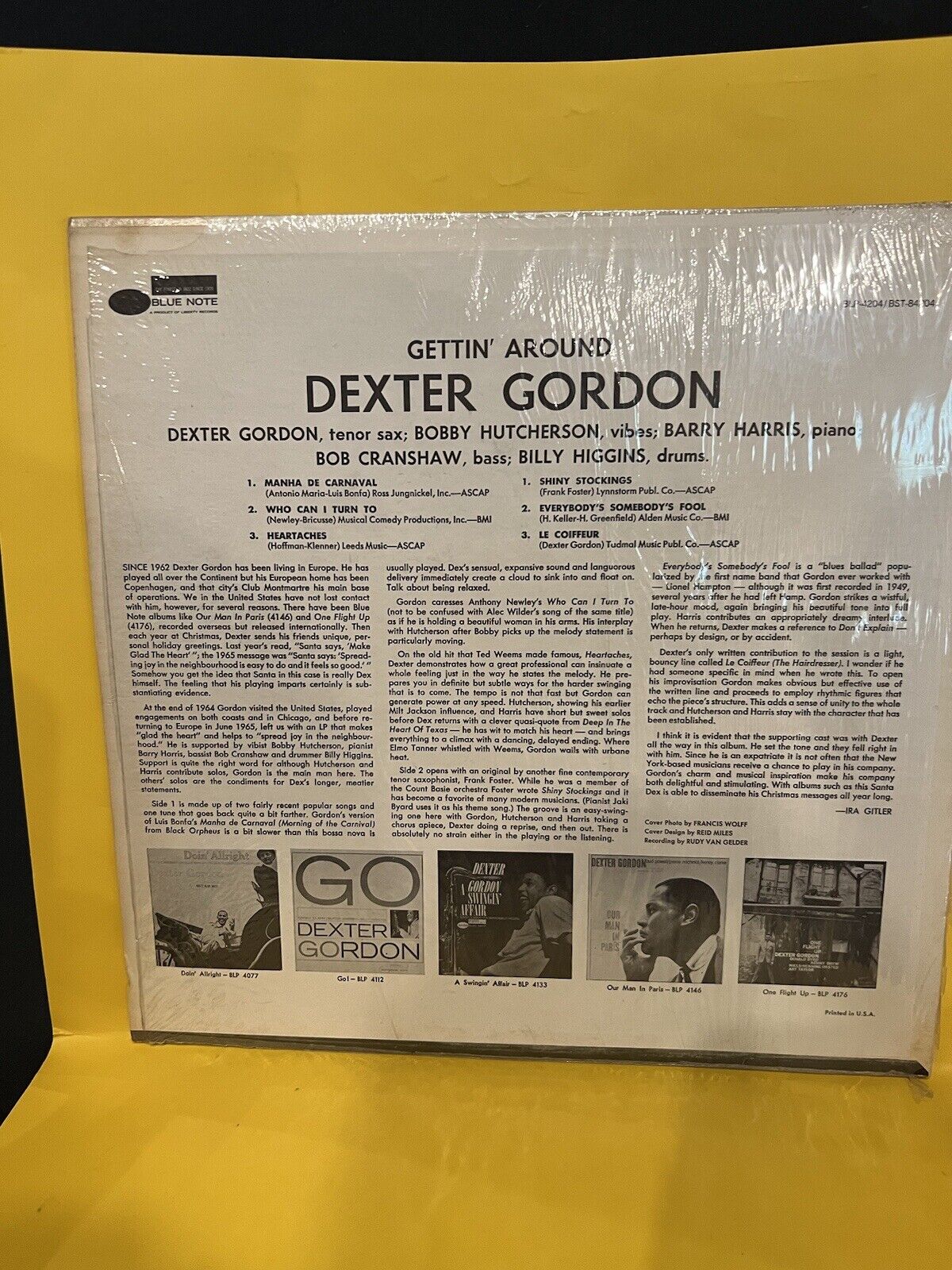 NM Vinyl Record LP Dexter Gordon Gettin Around BST 84204 1967 Van Gelder Shrink NM Vinyl Record LP Dexter Gordon Gettin Around BST 84204 1967 Van Gelder Shrink