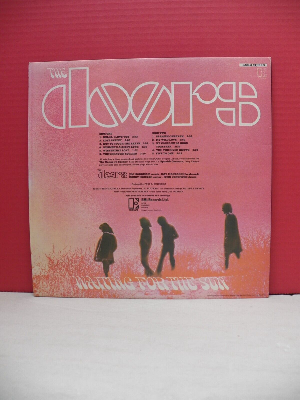 12" LP VG++/EX The Doors Waiting For the Sun 1971 Elektra UK Import Reissue 12" LP VG++/EX The Doors Waiting For the Sun 1971 Elektra UK Import Reissue
