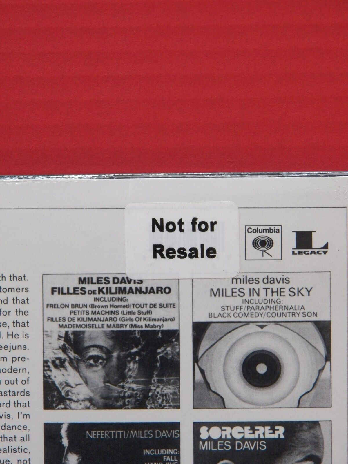 Sealed 12" LP Miles Davis Miles Davis' Greatest Hits 2017 Columbia Reissue Promo Sealed 12" LP Miles Davis Miles Davis' Greatest Hits 2017 Columbia Reissue Promo
