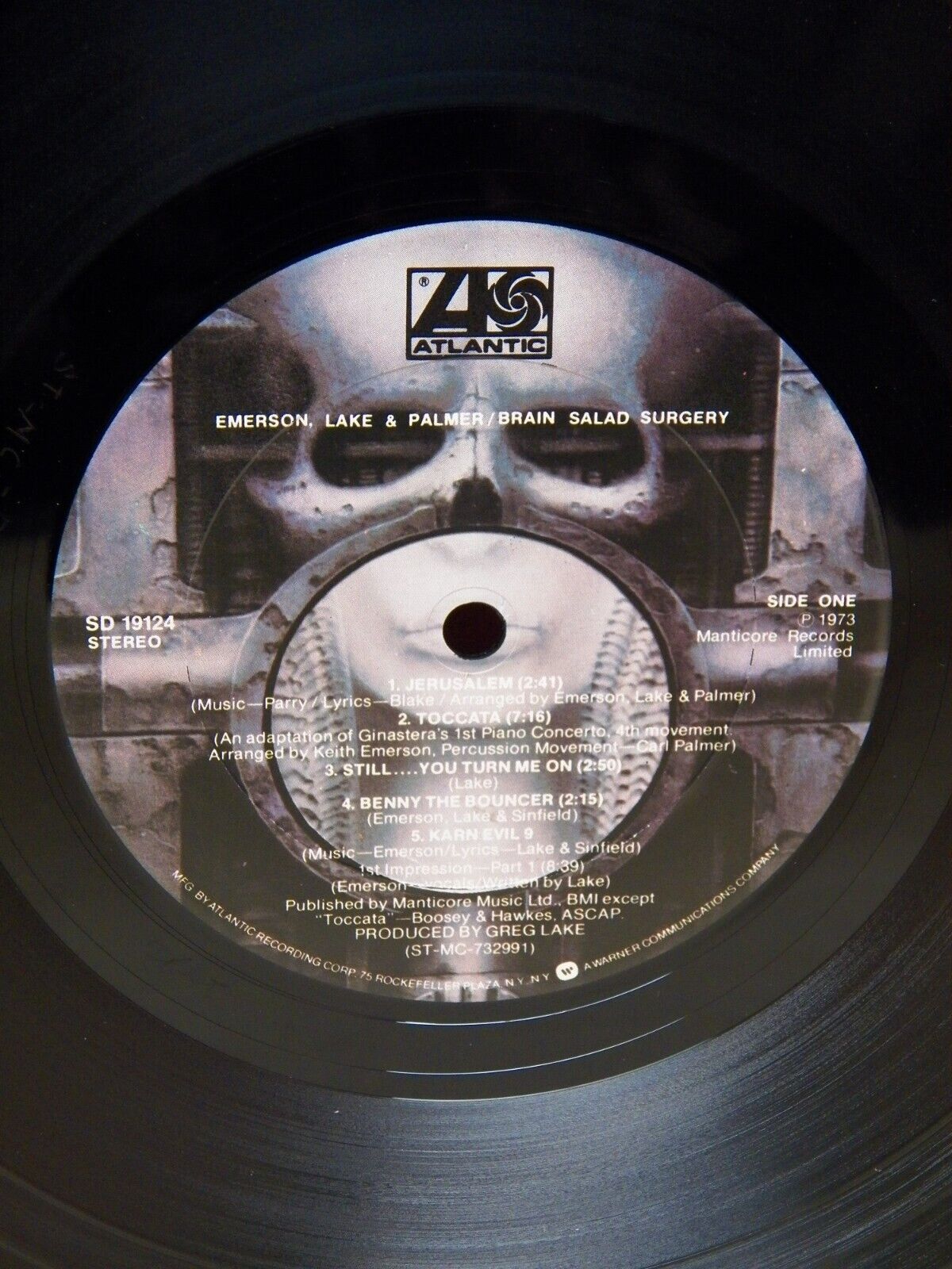12" LP EX Emerson, Lake & Palmer Brain Salad Surgery 1977 Atlantic Reissue Club 12" LP EX Emerson, Lake & Palmer Brain Salad Surgery 1977 Atlantic Reissue Club