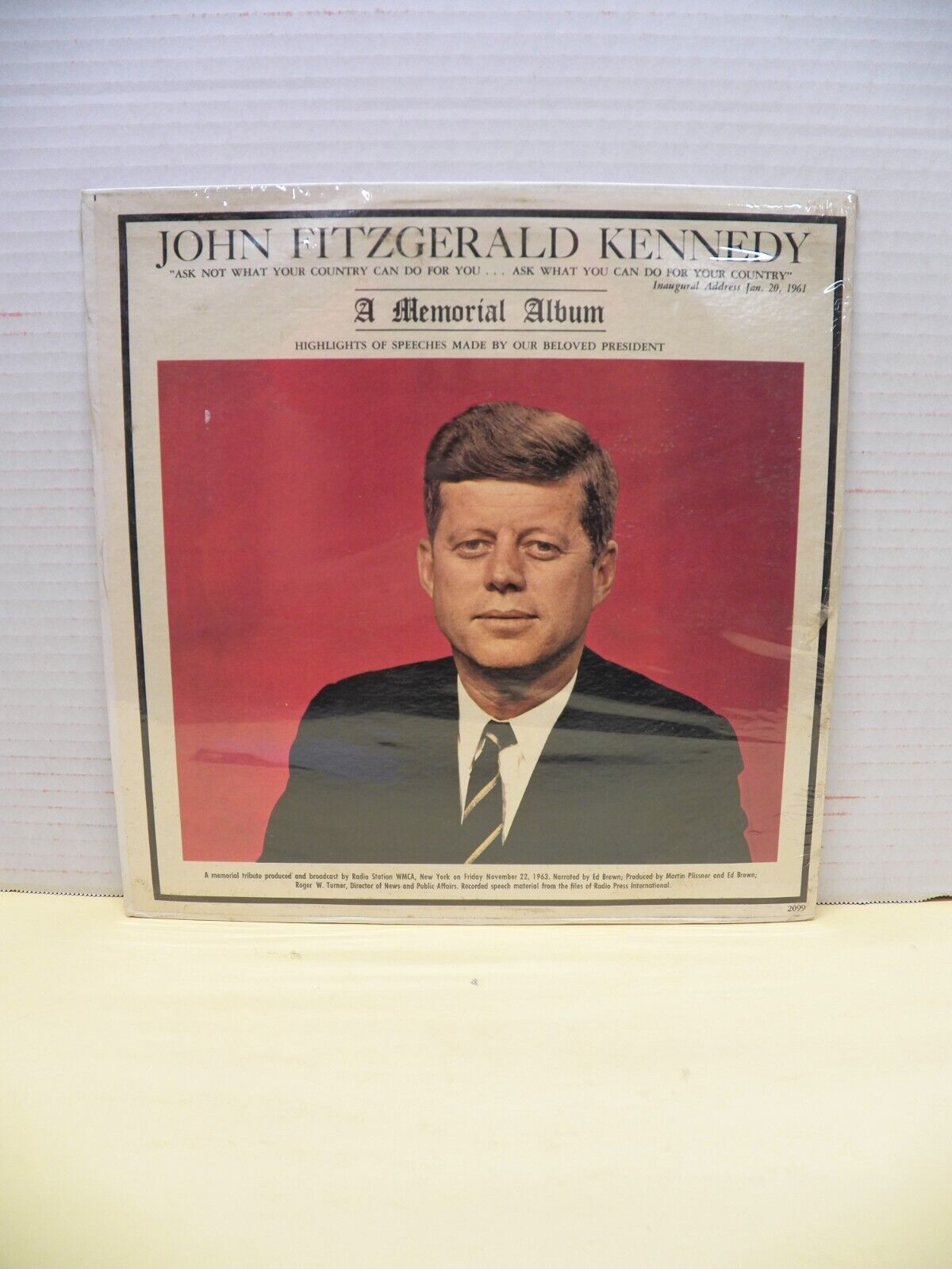 Sealed 12" LP John Fitzgerald Kennedy A Memorial Album 1963 Premier Albums 2099 Sealed 12" LP John Fitzgerald Kennedy A Memorial Album 1963 Premier Albums 2099