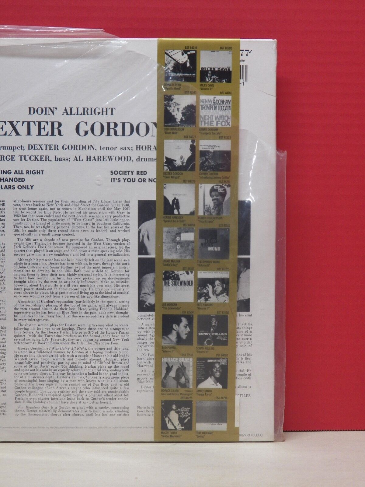 Sealed 12" LP Dexter Gordon Doin' Allright 1985 Blue Note DMM Reissue Remastered Sealed 12" LP Dexter Gordon Doin' Allright 1985 Blue Note DMM Reissue Remastered