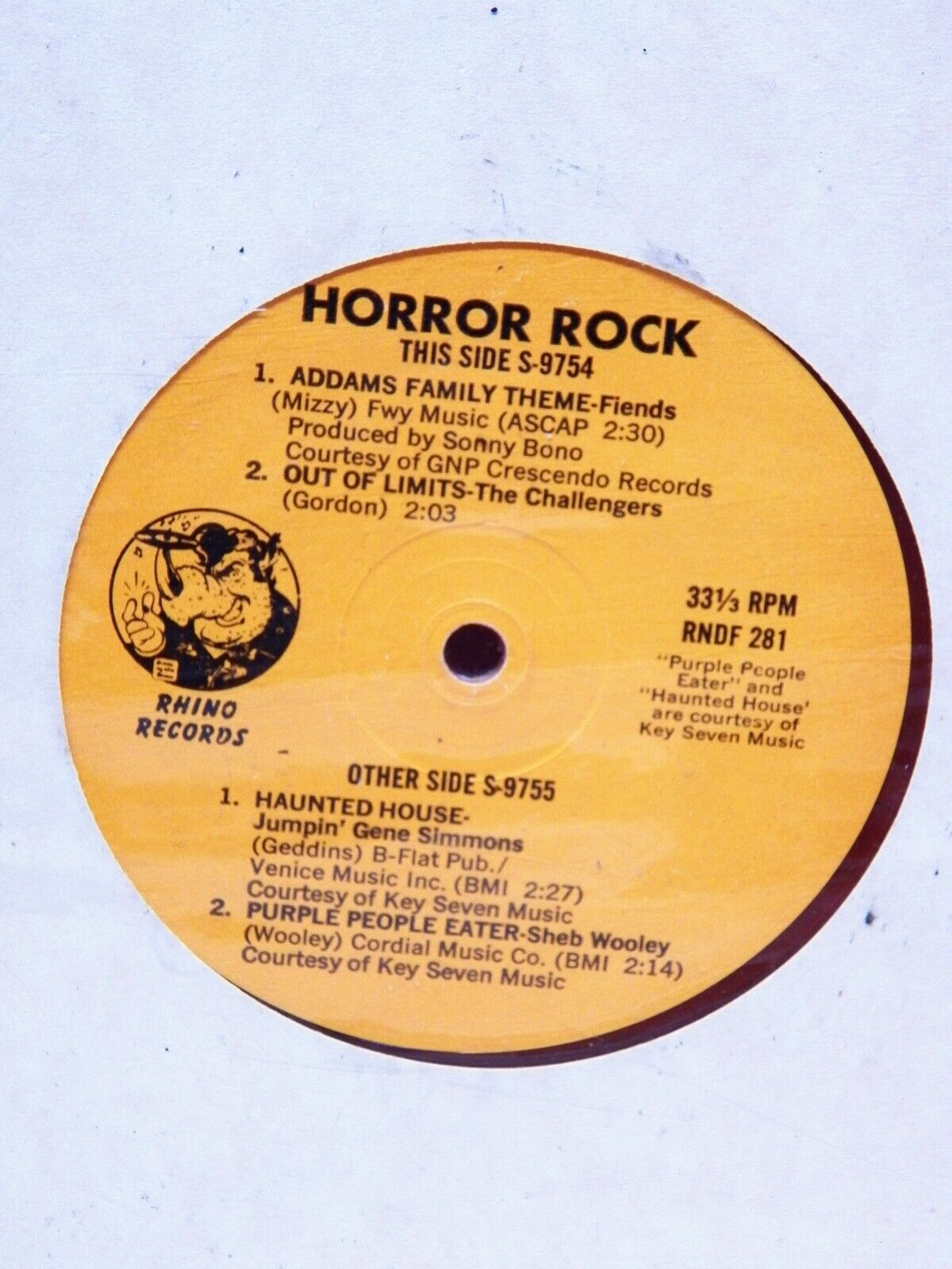 7" EP VG++/EX Horror Rock Classics 1983 Rhino Orange Pumpkin-Shaped RNDF 281 7" EP VG++/EX Horror Rock Classics 1983 Rhino Orange Pumpkin-Shaped RNDF 281