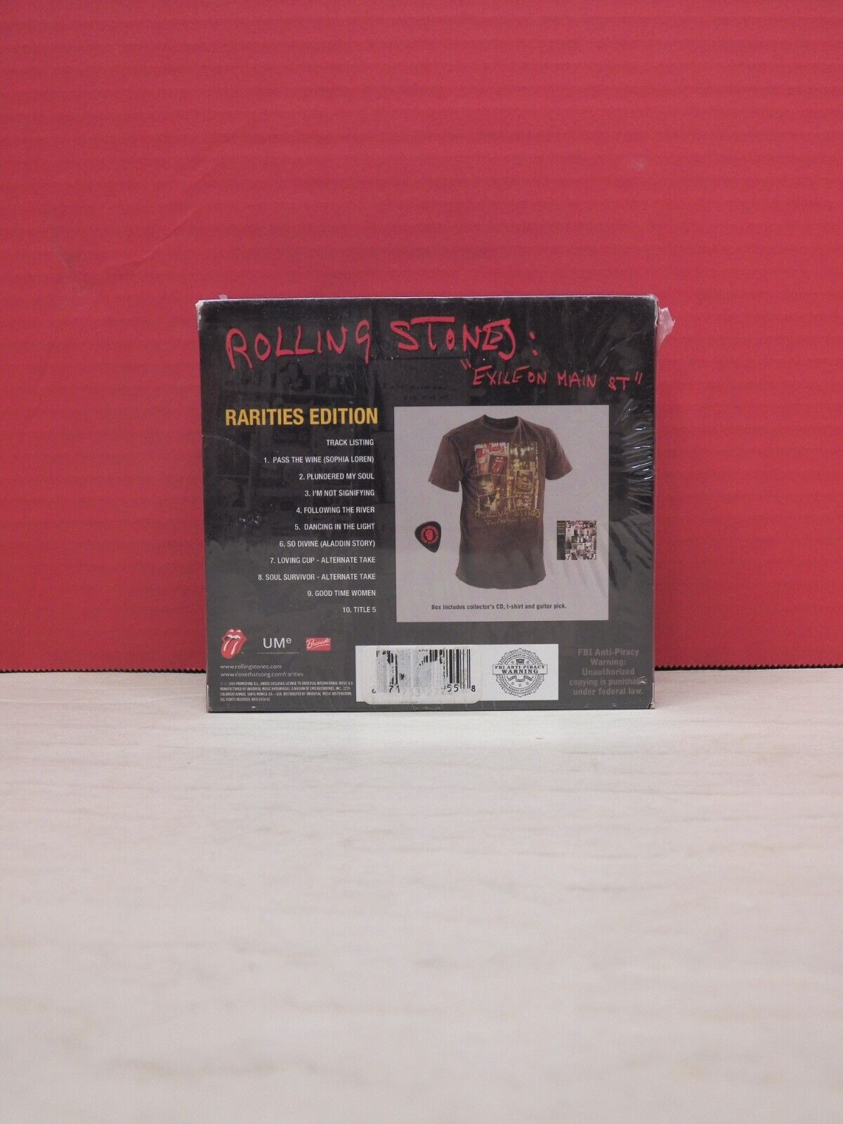 Sealed CD/T-Shirt Box Set Rolling Stones Exile On Main St (Rarities Ed) 2010 UME Sealed CD/T-Shirt Box Set Rolling Stones Exile On Main St (Rarities Ed) 2010 UME