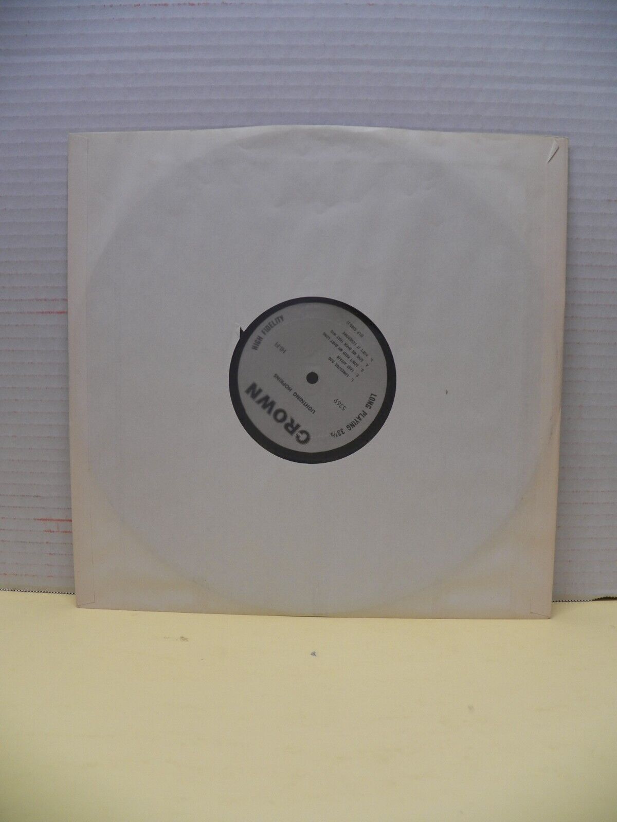 12" LP VG++/EX Lightning Hopkins Lightning Hopkins Crown Records Reissue 12" LP VG++/EX Lightning Hopkins Lightning Hopkins Crown Records Reissue
