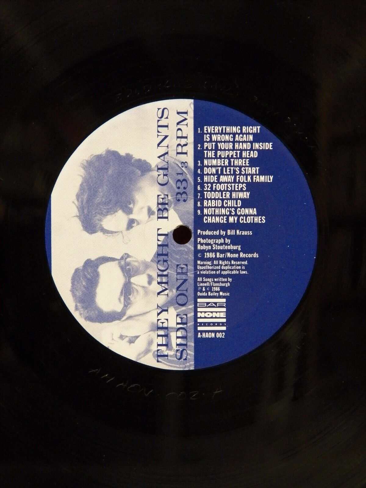 12" LP NM They Might Be Giants They Might Be Giants 1987 Bar/None A-HAON 002 12" LP NM They Might Be Giants They Might Be Giants 1987 Bar/None A-HAON 002