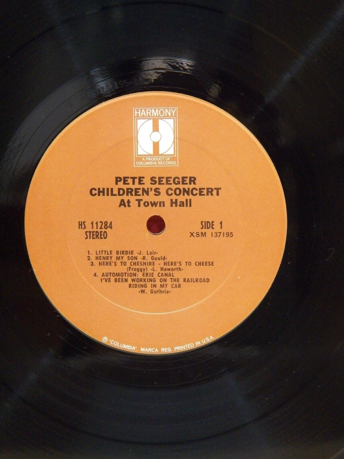 12" LP VG++/EX Pete Seeger Children's Concert At Town Hall 1968 Harmony Reissue 12" LP VG++/EX Pete Seeger Children's Concert At Town Hall 1968 Harmony Reissue