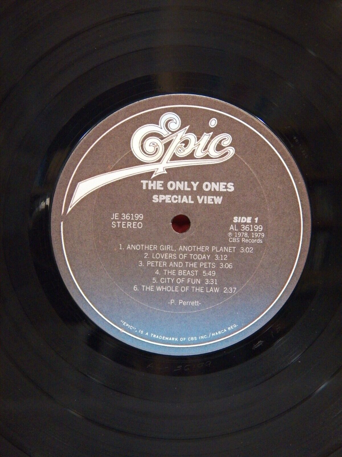12" LP VG++/EX The Only Ones Special View 1979 Epic NJE 36199 12" LP VG++/EX The Only Ones Special View 1979 Epic NJE 36199