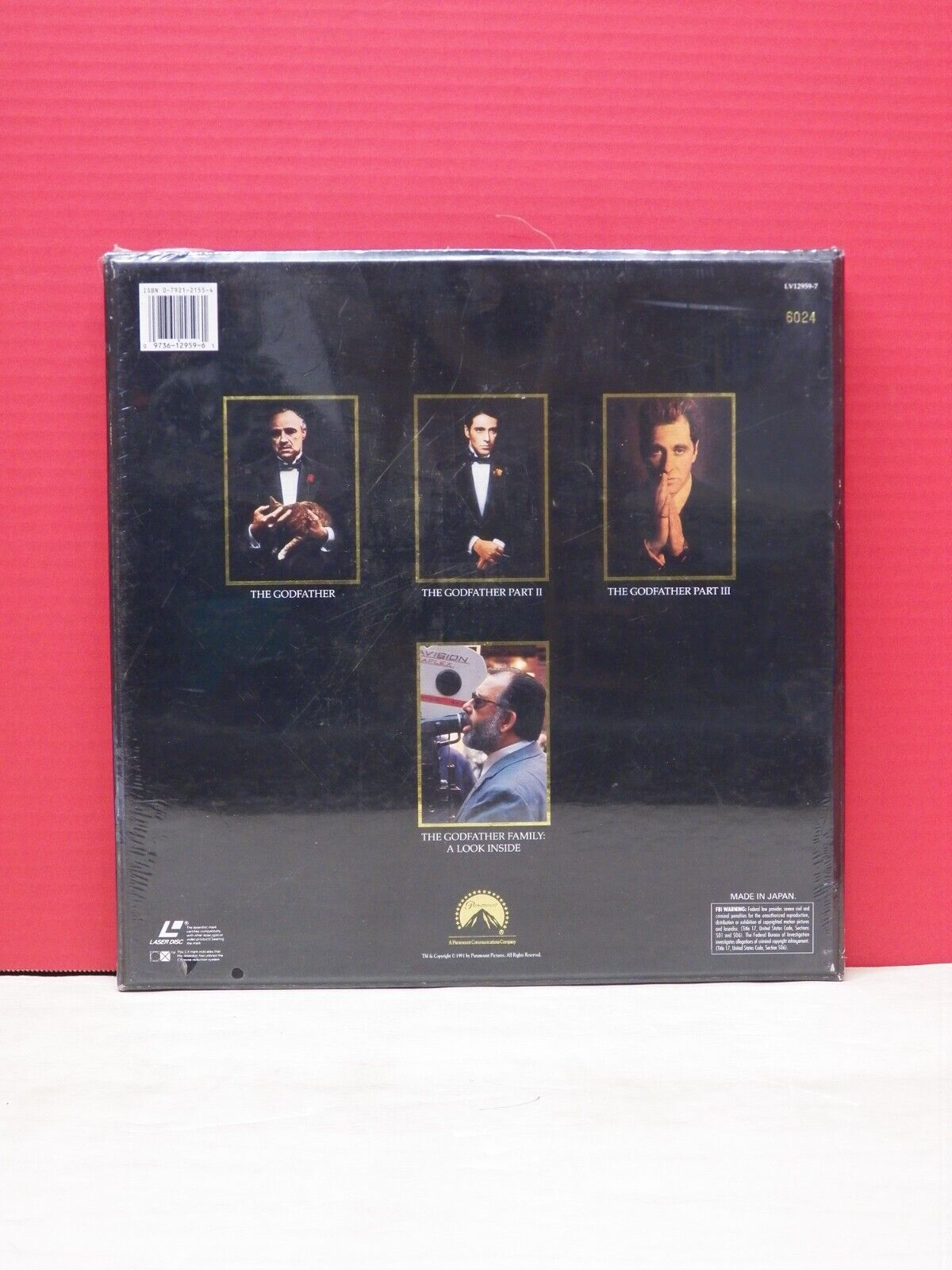 Sealed 12" 7xLaserdisc Box Set The Godfather Collector's Edition 1991 Paramount Sealed 12" 7xLaserdisc Box Set The Godfather Collector's Edition 1991 Paramount