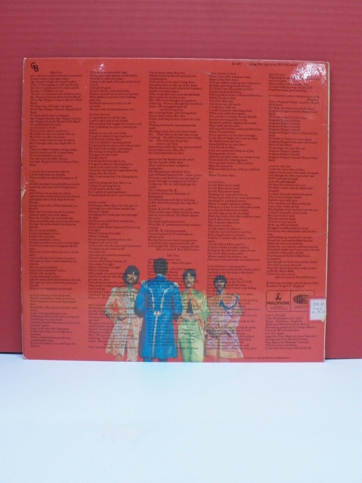 12" LP EX Beatles Sgt Peppers Lonely Hearts Club Band 1982 Parlophone UK Reissue 12" LP EX Beatles Sgt Peppers Lonely Hearts Club Band 1982 Parlophone UK Reissue