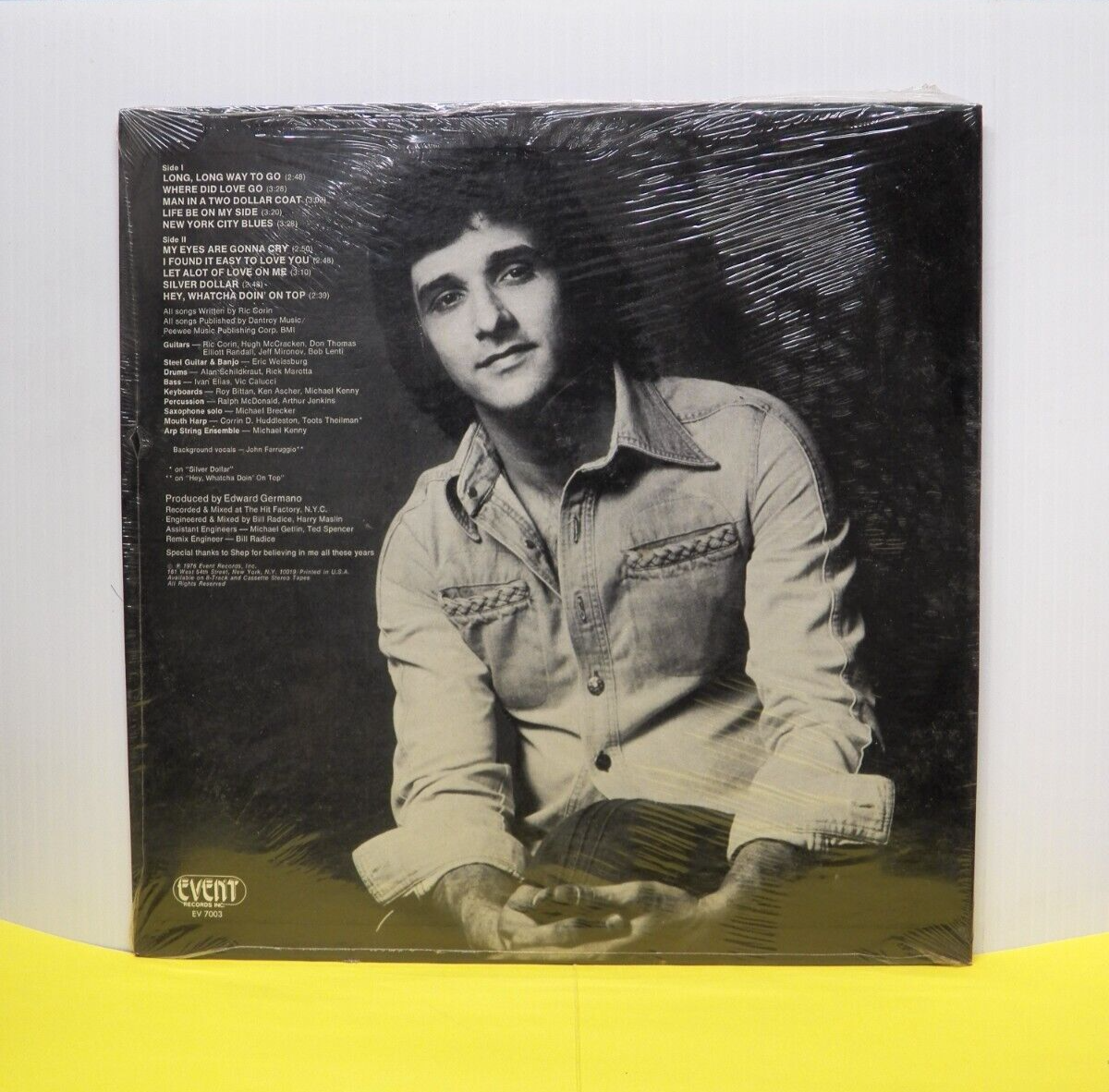 Sealed 12" LP Ric Corin One Day At A Time 1976 Event Records EV 7003 Sealed 12" LP Ric Corin One Day At A Time 1976 Event Records EV 7003