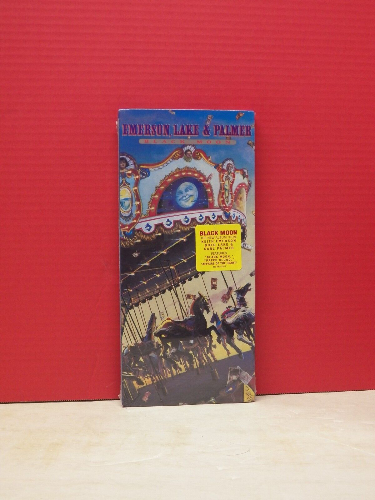 Sealed CD Long Box Emerson, Lake & Palmer Black Moon 1992 Victory 383 480-003-2 Sealed CD Long Box Emerson, Lake & Palmer Black Moon 1992 Victory 383 480-003-2