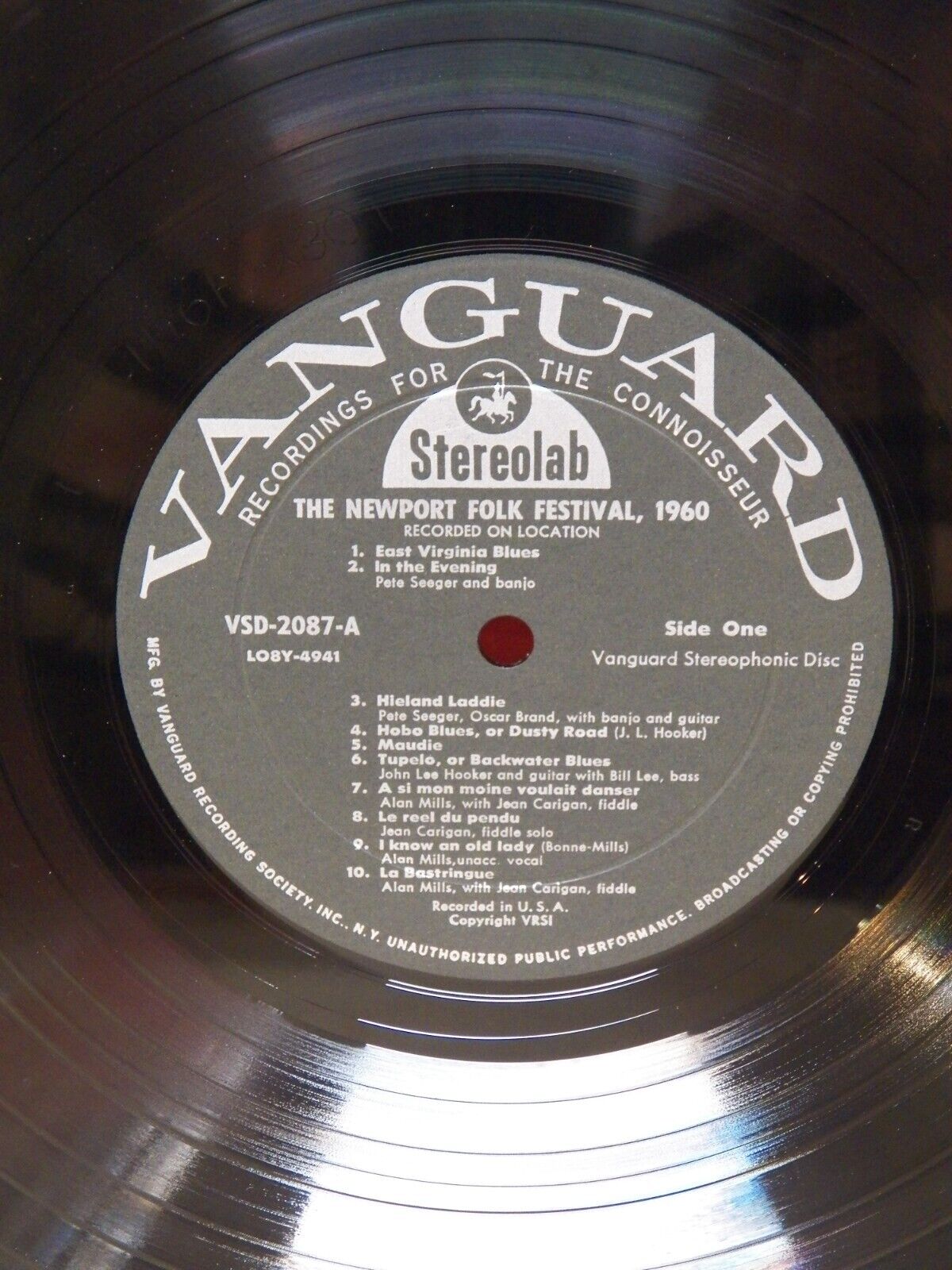 12" LP VG++/EX The Newport Folk Festival 1960 Volume 1 1960 Vanguard Stereo 12" LP VG++/EX The Newport Folk Festival 1960 Volume 1 1960 Vanguard Stereo