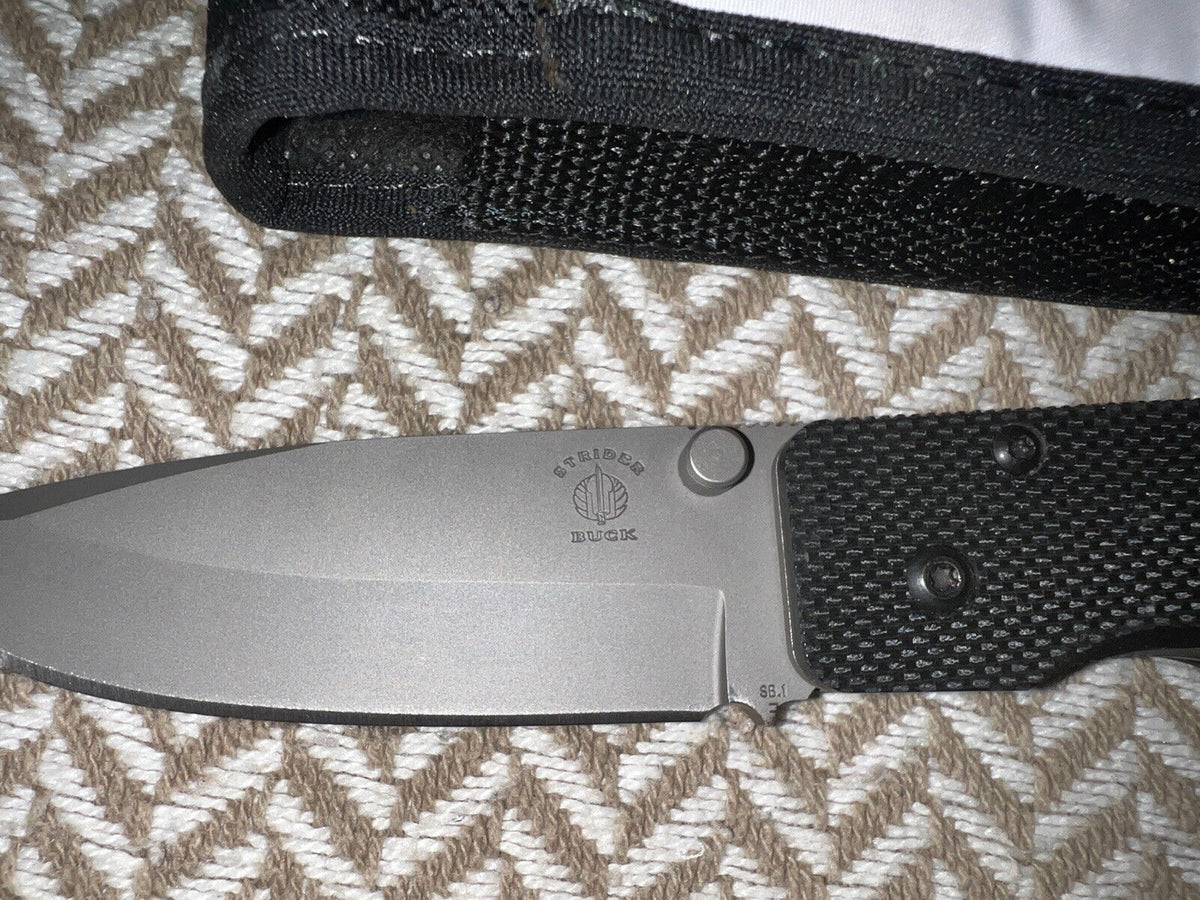 Brand New Rare Strider Buck Folding Knife SB.1 Paul Bos ATS-34 USA Made Rare Brand New Rare Strider Buck Folding Knife SB.1 Paul Bos ATS-34 USA Made Rare