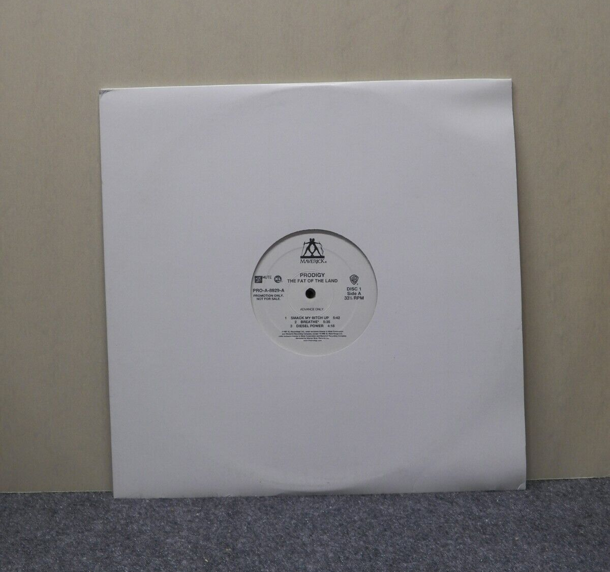 12" 2xLP VG++/EX Prodigy The Fat Of The Land 1997 Maverick Promo PRO-A-8929-A 12" 2xLP VG++/EX Prodigy The Fat Of The Land 1997 Maverick Promo PRO-A-8929-A