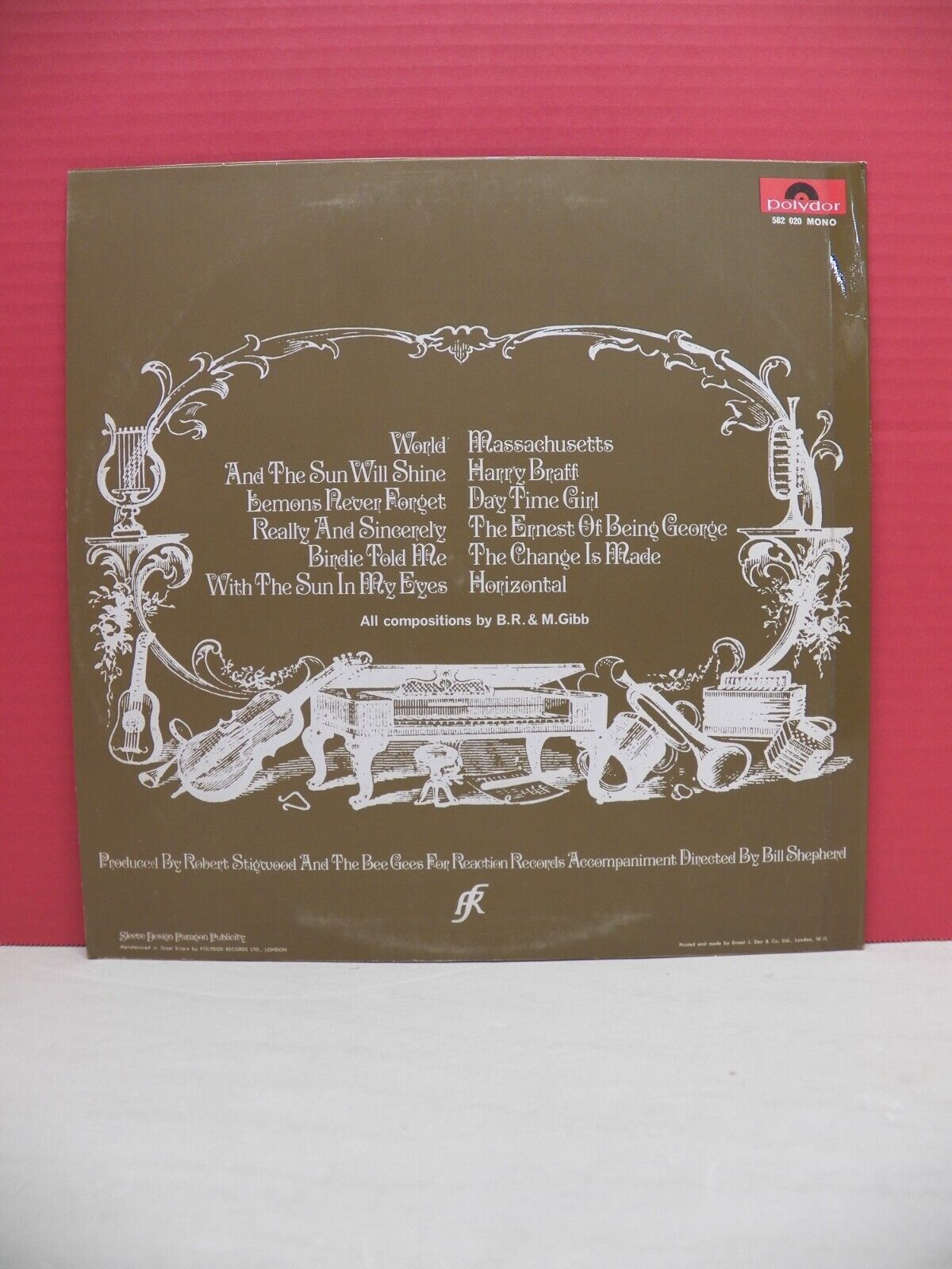 12" LP EX Bee Gees Horizontal 1968 Polydor Mono UK Import 582 020 12" LP EX Bee Gees Horizontal 1968 Polydor Mono UK Import 582 020
