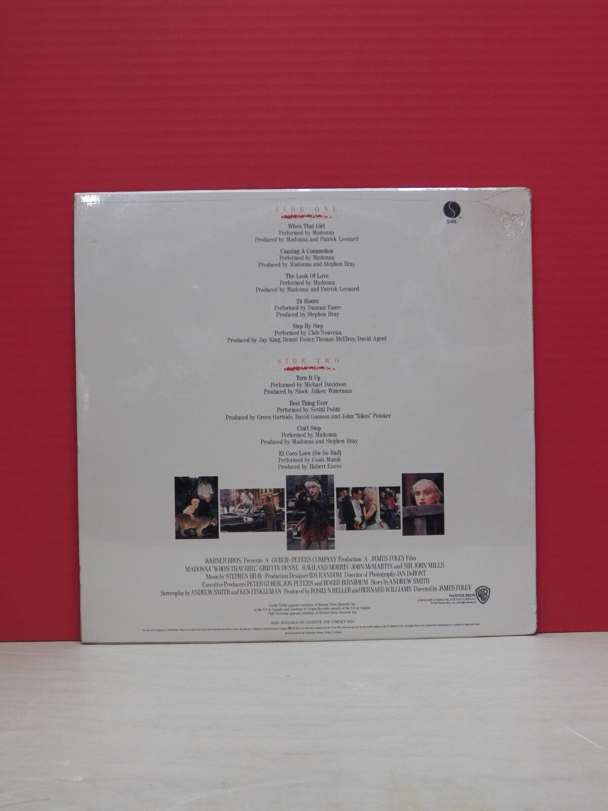 Sealed 12" LP Madonna Who's That Girl (Soundtrack) 1987 Sire Club Ed. 9 W1-25611 Sealed 12" LP Madonna Who's That Girl (Soundtrack) 1987 Sire Club Ed. 9 W1-25611