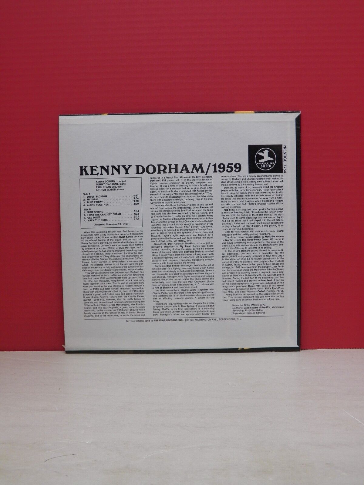 12" LP M- Kenny Dorham Kenny Dorham/1959 1972 Prestige Stereo Reissue PRT 7754 12" LP M- Kenny Dorham Kenny Dorham/1959 1972 Prestige Stereo Reissue PRT 7754