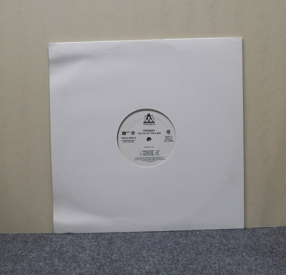 12" 2xLP VG++/EX Prodigy The Fat Of The Land 1997 Maverick Promo PRO-A-8929-A 12" 2xLP VG++/EX Prodigy The Fat Of The Land 1997 Maverick Promo PRO-A-8929-A
