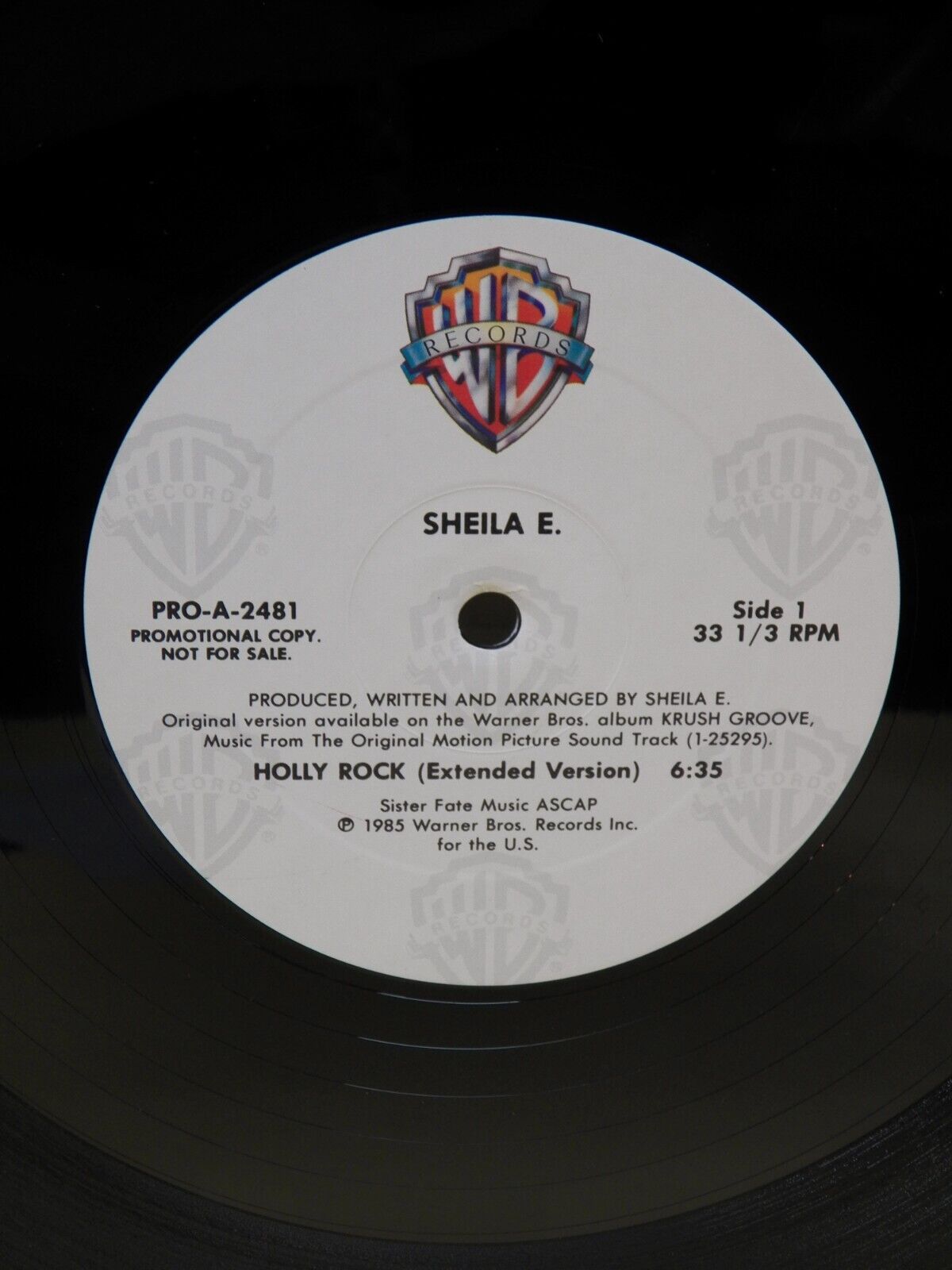 12" Single NM- Sheila E. Holly Rock 1986 Warner Bros. Promo PRO-A-2481 12" Single NM- Sheila E. Holly Rock 1986 Warner Bros. Promo PRO-A-2481