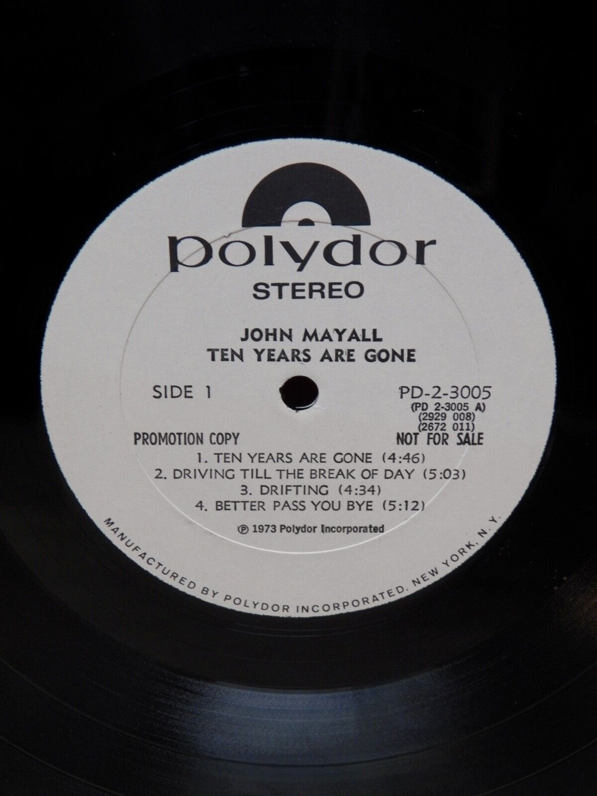 12" 2xLP VG++/EX John Mayall Ten Years Are Gone 1973 Polydor Promo PD 2-3005 12" 2xLP VG++/EX John Mayall Ten Years Are Gone 1973 Polydor Promo PD 2-3005