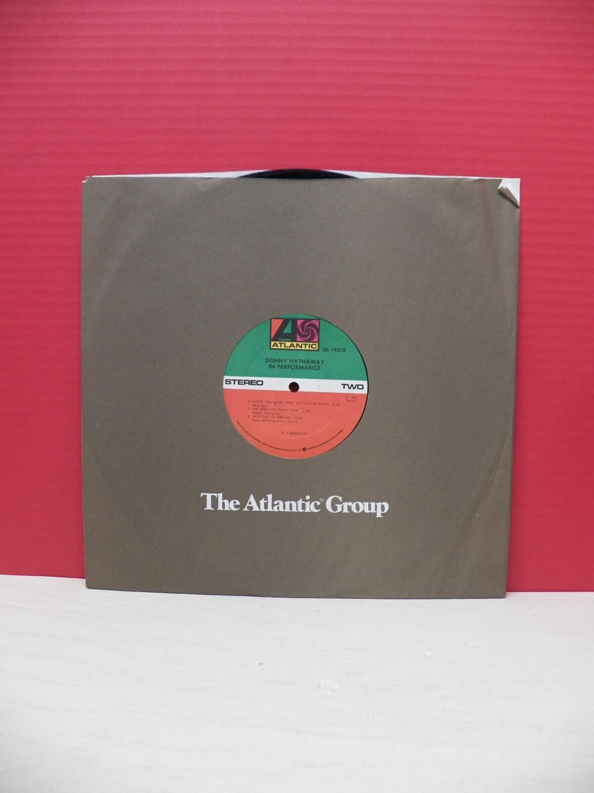 12" LP EX Donny Hathaway In Performance 1980 Atlantic SD 19278 12" LP EX Donny Hathaway In Performance 1980 Atlantic SD 19278