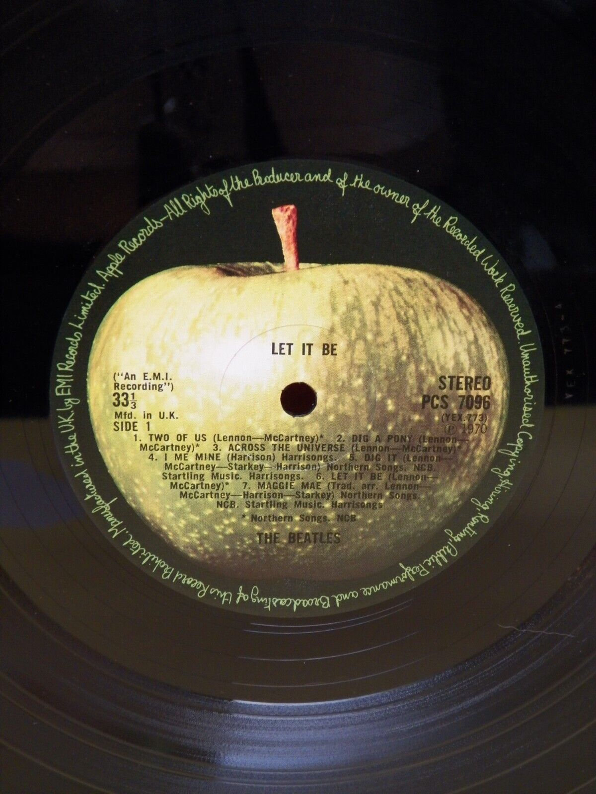 12" LP VG++/EX The Beatles Let It Be 1970 Parlophone UK Export Issue PCS 7096 12" LP VG++/EX The Beatles Let It Be 1970 Parlophone UK Export Issue PCS 7096