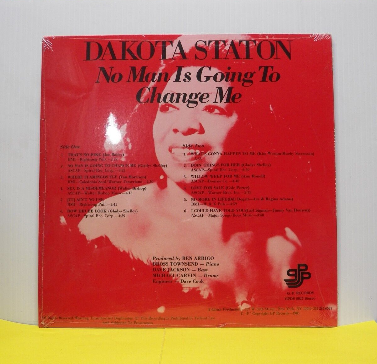 12" LP Dakota Staton No Man Is Going To Change Me 1985 G.P. Records GPDS 5027 12" LP Dakota Staton No Man Is Going To Change Me 1985 G.P. Records GPDS 5027