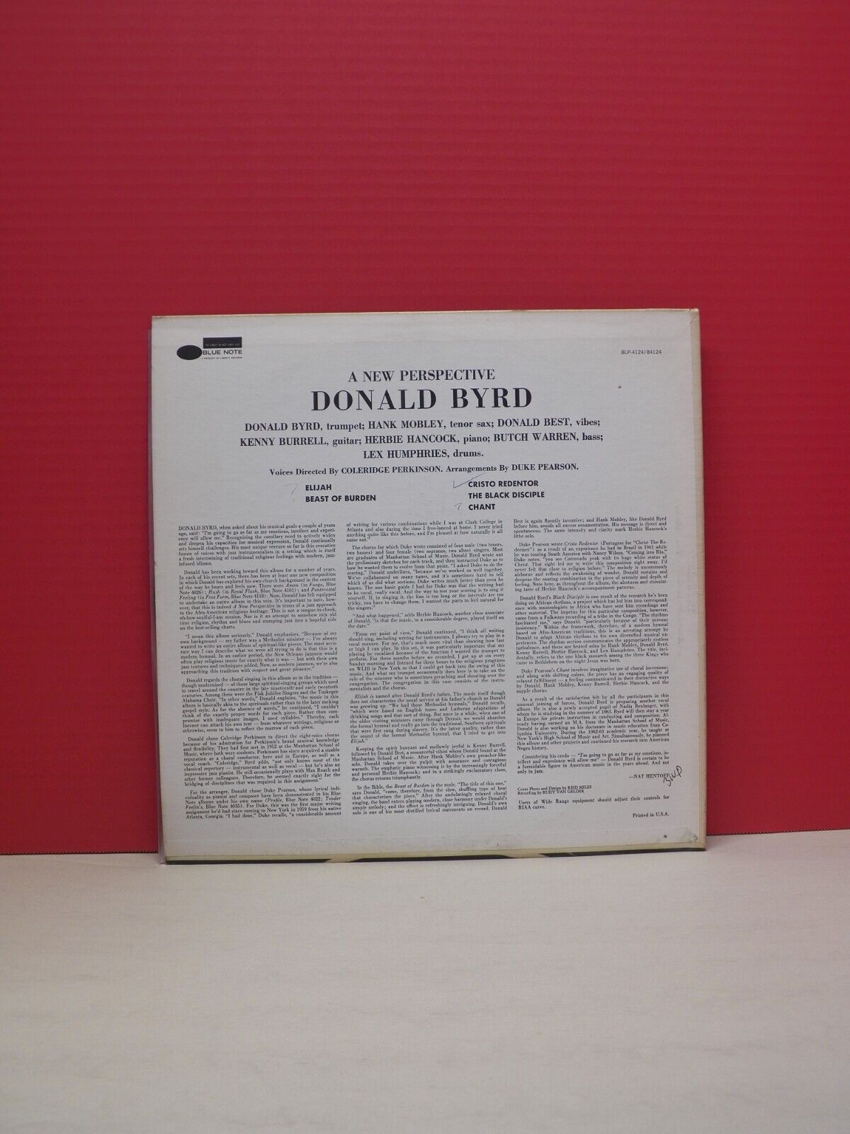 12" LP EX Donald Byrd A New Perspective 1966 Blue Note Reissue 84124 12" LP EX Donald Byrd A New Perspective 1966 Blue Note Reissue 84124