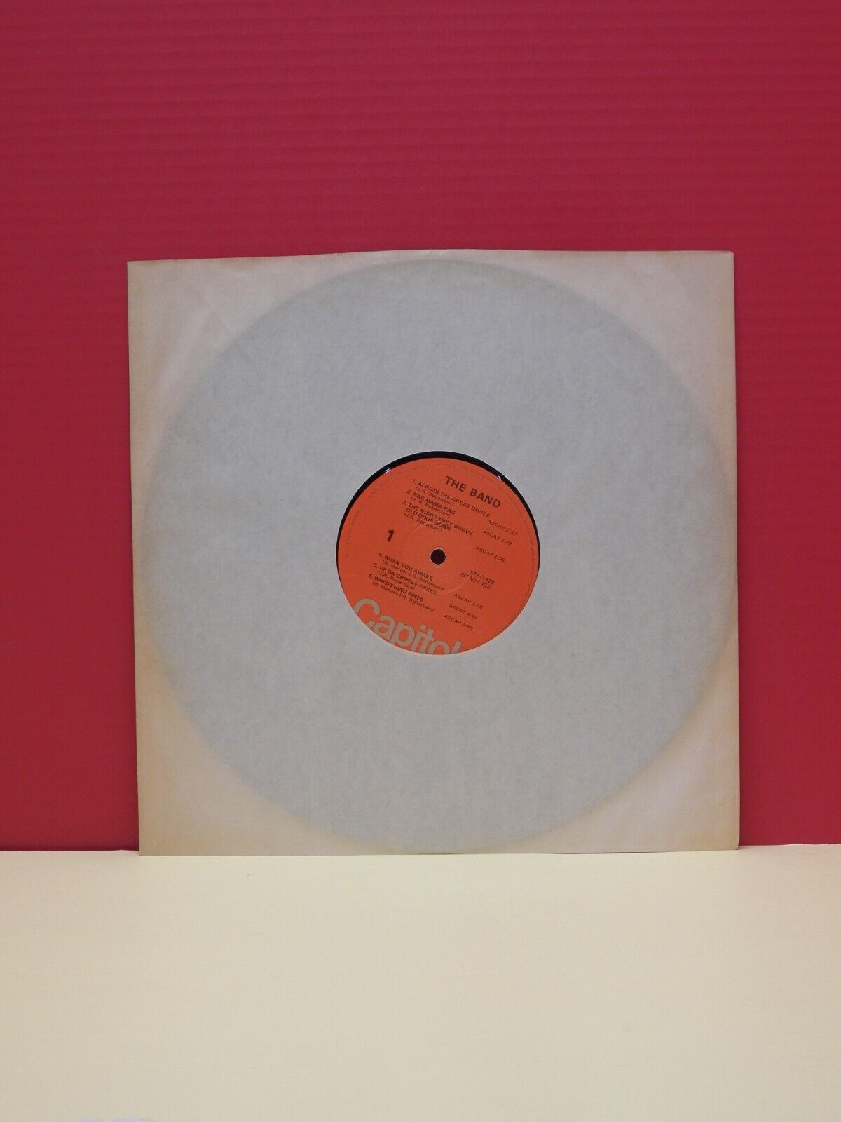 12" LP EX The Band The Band 1975 Capitol Reissue Orange Label STAO-132 12" LP EX The Band The Band 1975 Capitol Reissue Orange Label STAO-132