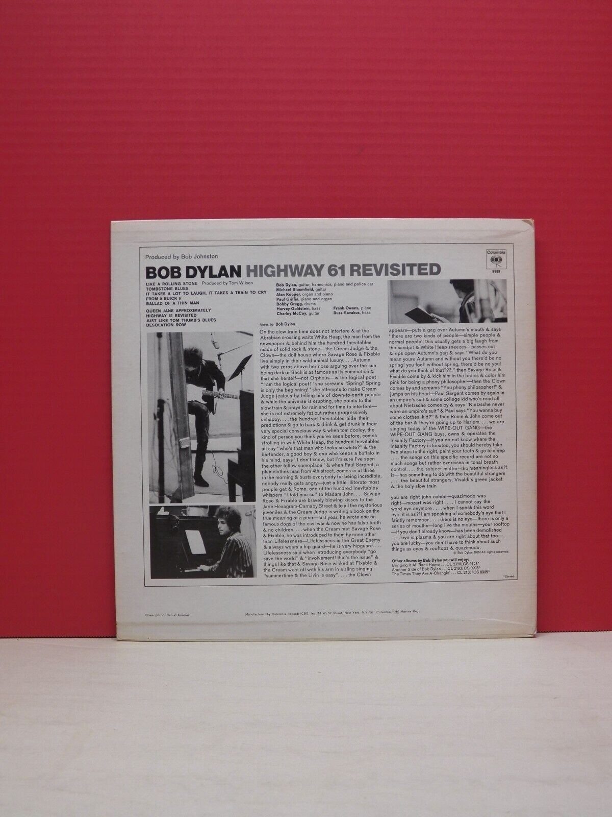 12" LP NM- Bob Dylan Highway 61 Revisited 1983 Columbia Reissue JC 9189 12" LP NM- Bob Dylan Highway 61 Revisited 1983 Columbia Reissue JC 9189