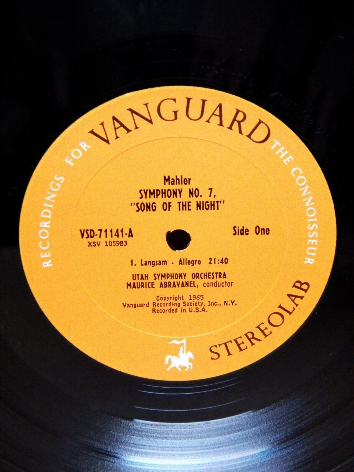 12" 2xLP EX Maurice Abravanel Mahler: Symphony No. 7 1965 Vanguard Stereo 12" 2xLP EX Maurice Abravanel Mahler: Symphony No. 7 1965 Vanguard Stereo