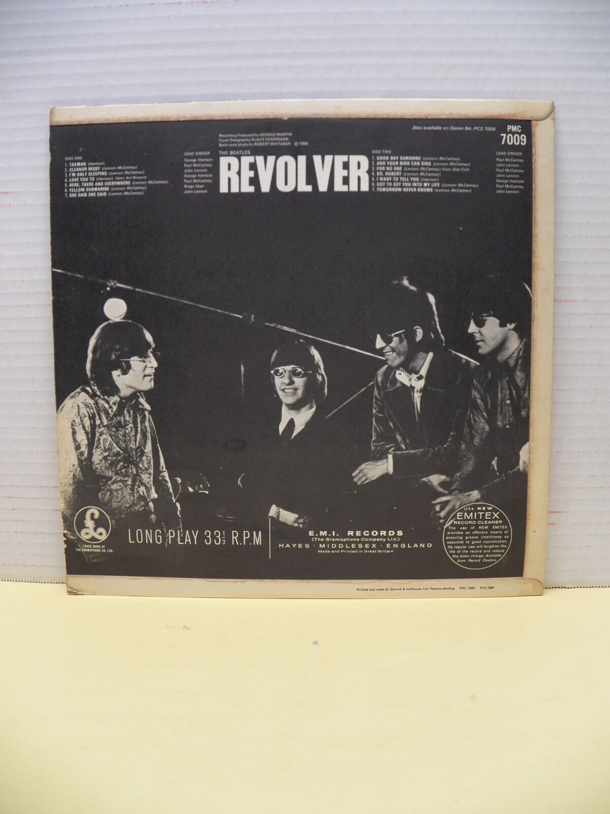12" LP VG+ The Beatles Revolver 1966 Parlophone Promo UK Import Mono G+L Cover 12" LP VG+ The Beatles Revolver 1966 Parlophone Promo UK Import Mono G+L Cover