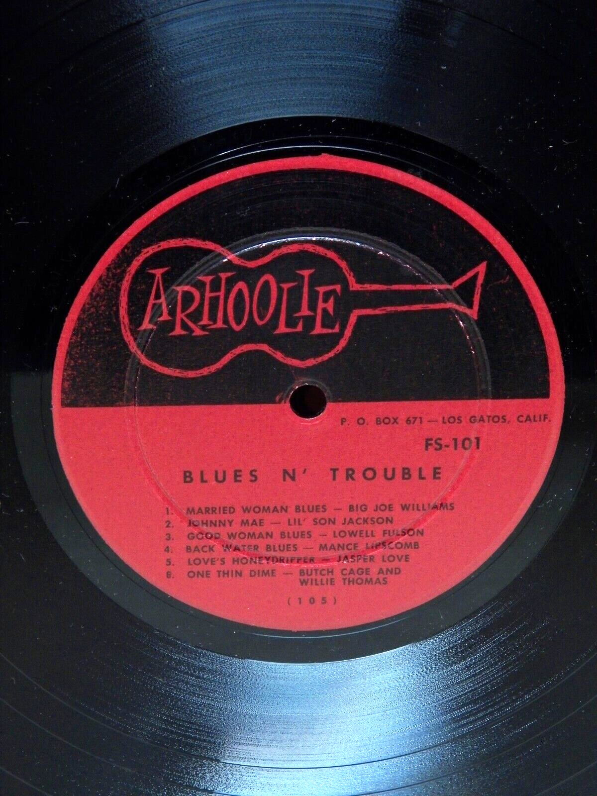 12" LP VG++/EX Various Artists Blues N' Trouble 1961 Arhoolie Mono FS101 12" LP VG++/EX Various Artists Blues N' Trouble 1961 Arhoolie Mono FS101
