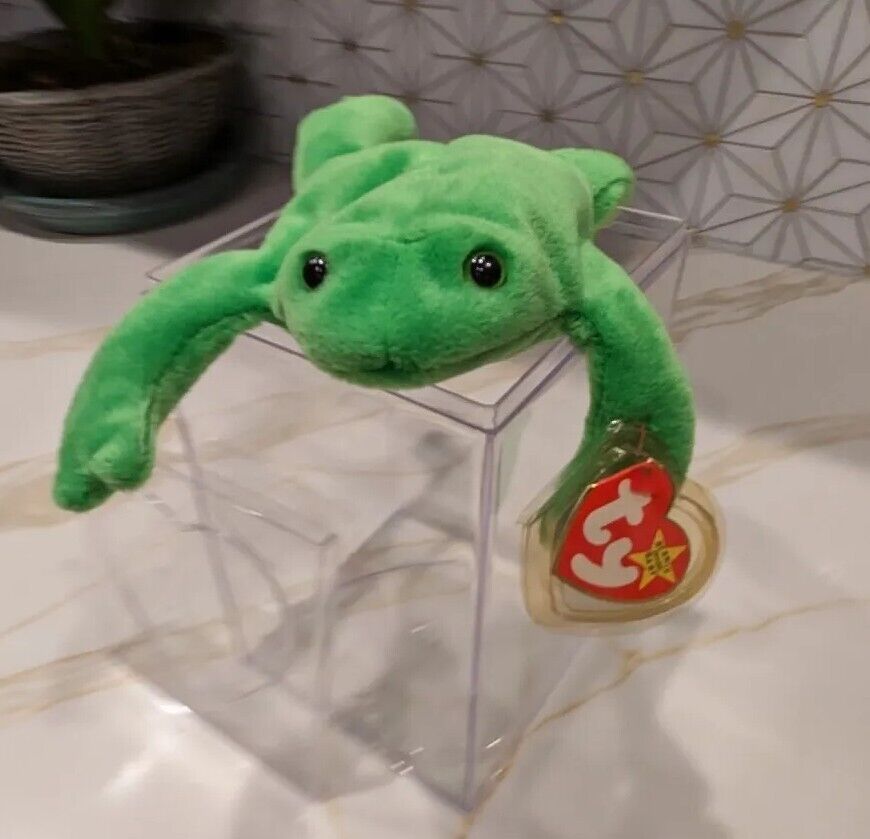 Rare Retired Ty Beanie Baby Legs the Frog Style 4020 1993 PVC
