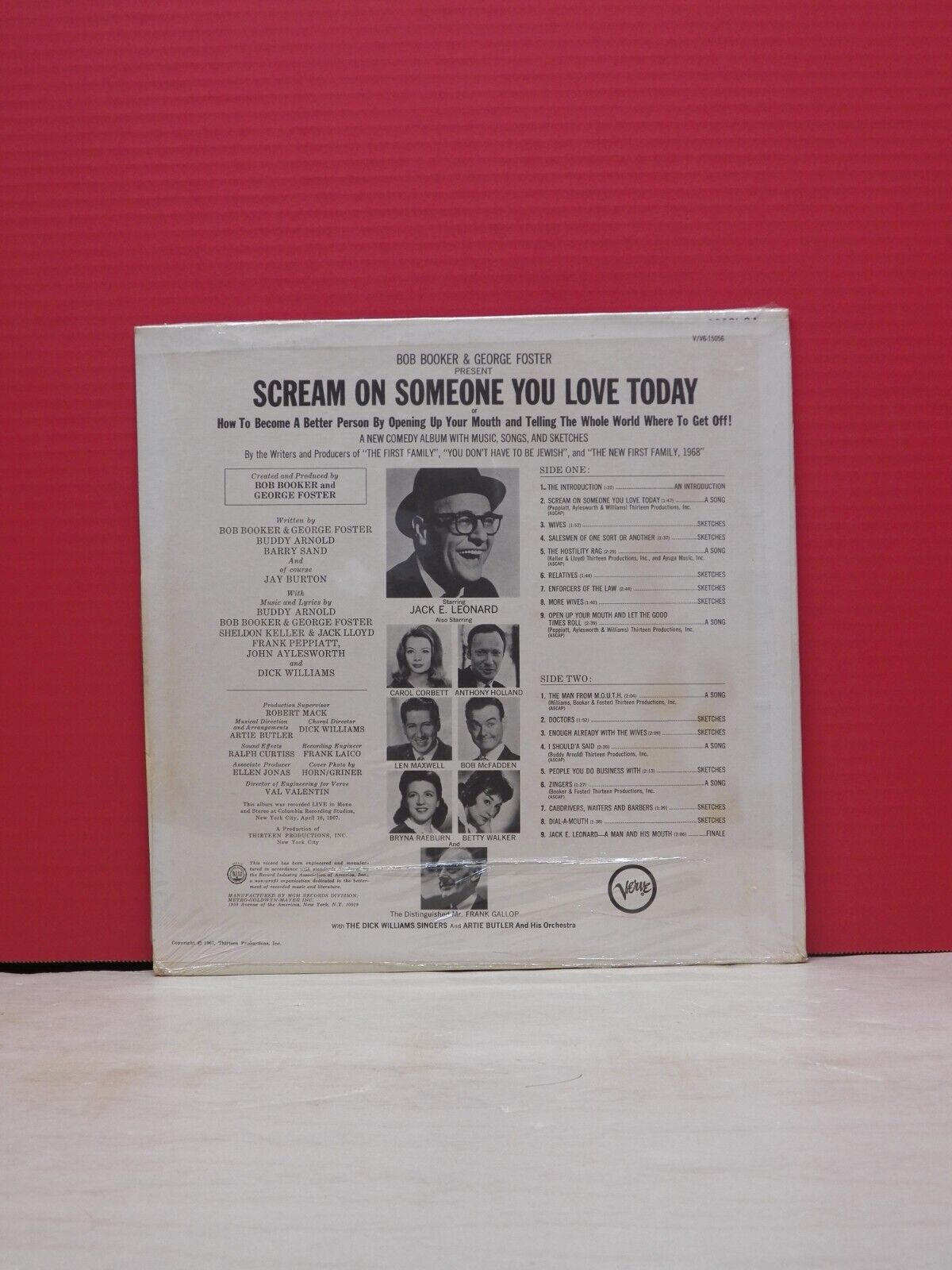 12" LP Bob Booker/George Foster Scream On Someone You Love Today 1967 Verve Mono 12" LP Bob Booker/George Foster Scream On Someone You Love Today 1967 Verve Mono