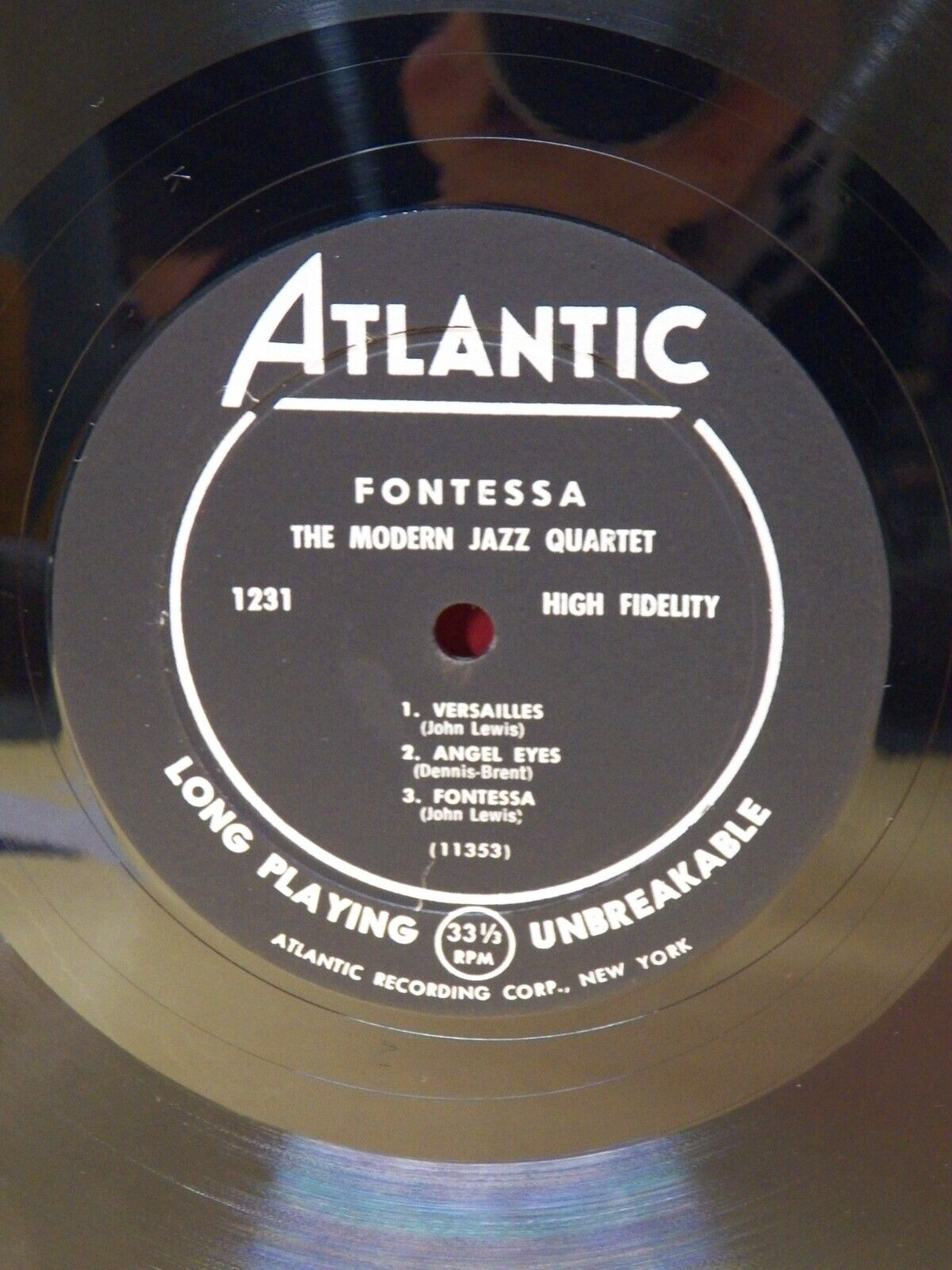 12" LP VG++/EX The Modern Jazz Quartet Fontessa 1956 Atlantic Mono 1231 12" LP VG++/EX The Modern Jazz Quartet Fontessa 1956 Atlantic Mono 1231