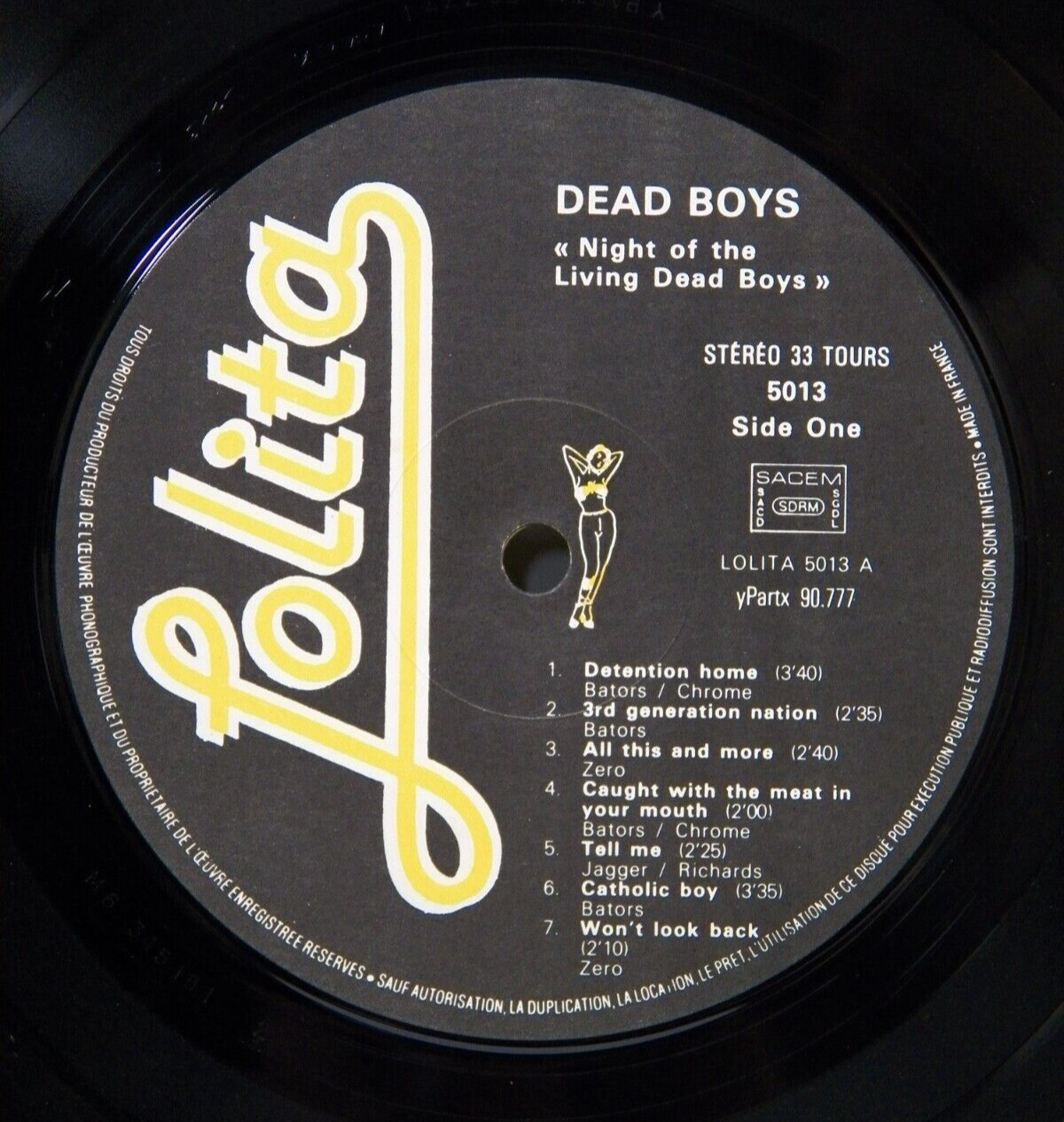 12" LP VG++ The Dead Boys Night Of The Living Dead Boys 1984 Import Reissue 12" LP VG++ The Dead Boys Night Of The Living Dead Boys 1984 Import Reissue