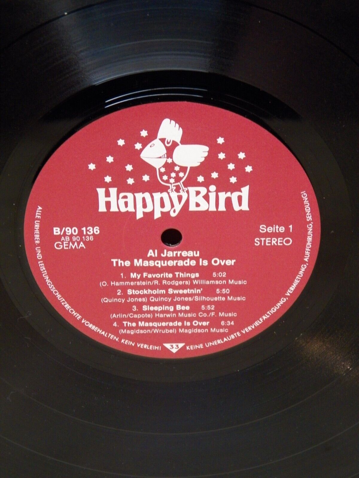 12" LP EX Al Jarreau The Masquerade Is Over 1983 Happy Bird Germany Import 12" LP EX Al Jarreau The Masquerade Is Over 1983 Happy Bird Germany Import