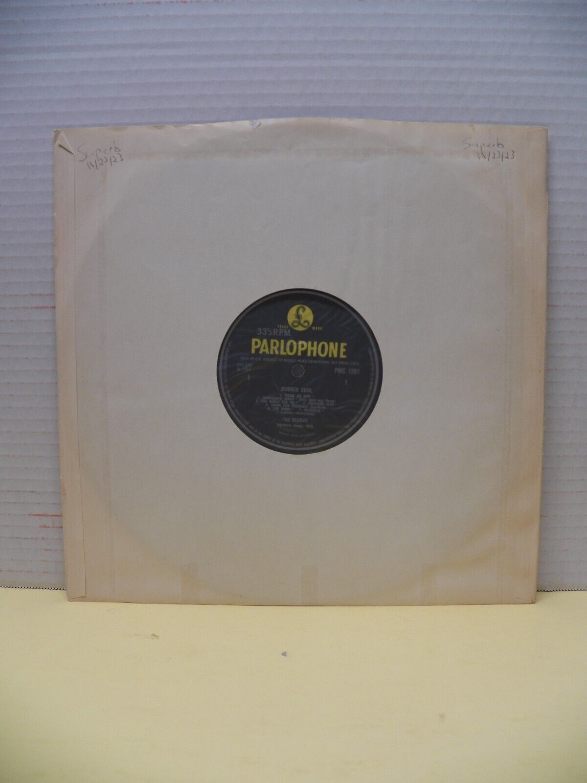 12" LP VG+ The Beatles Rubber Soul 1965 Parlophone UK Import Mono San Serif Font 12" LP VG+ The Beatles Rubber Soul 1965 Parlophone UK Import Mono San Serif Font