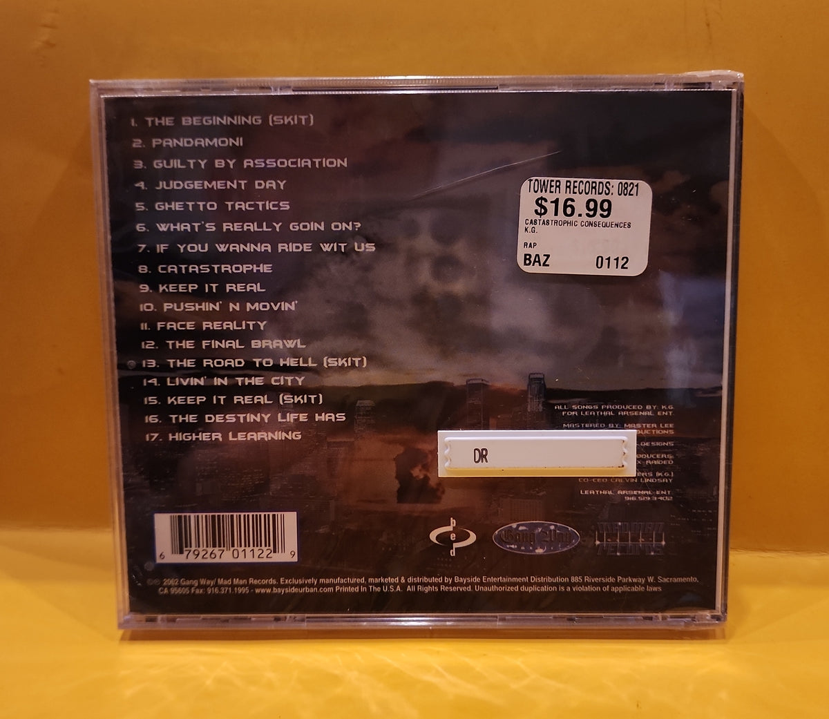 K.G. Presented by X-Raided - Catastrophic Consequences - 2002 - GANG0112-2 New - Sealed - CDs K.G. Presented by X-Raided - Catastrophic Consequences - 2002 - GANG0112-2 New - Sealed - CDs